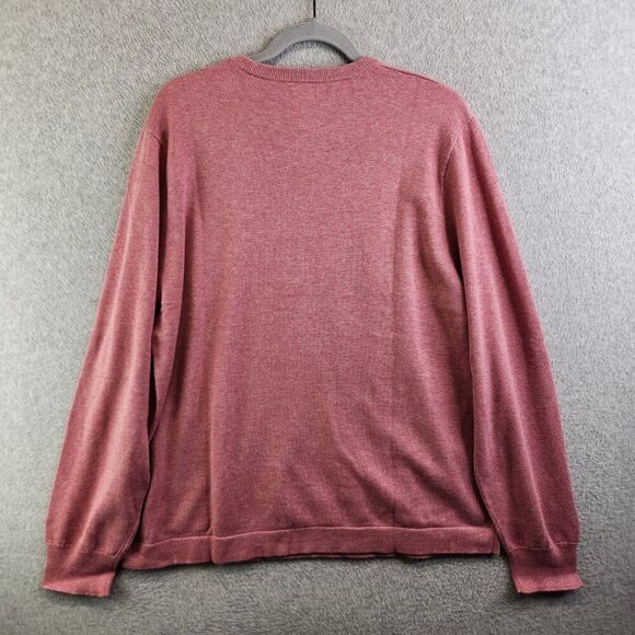 J Crew Sweater Mens XL Cotton Crewneck Sweater-tee Heathered Rose Sweatshirt New - Picture 4 of 12